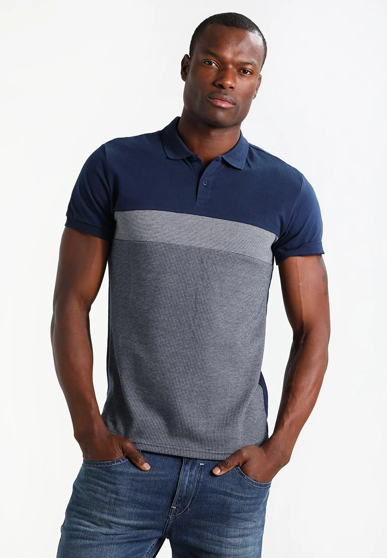 Pier One Poloshirt - Dark Blue/Mottled Grey 3 Pier One Poloshirt - Dark Blue/Mottled Grey