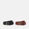 Pier One 2 Pack - Riem - Brown/Black 1 Pier One 2 Pack - Riem - Brown/Black -Pier One 3460666fa3784f91aa1eb7fe7aadcc06