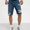 Pier One Jeansshort - Dark Blue Denim -Pier One 4339318a9d5945b59f53f364edca03d2