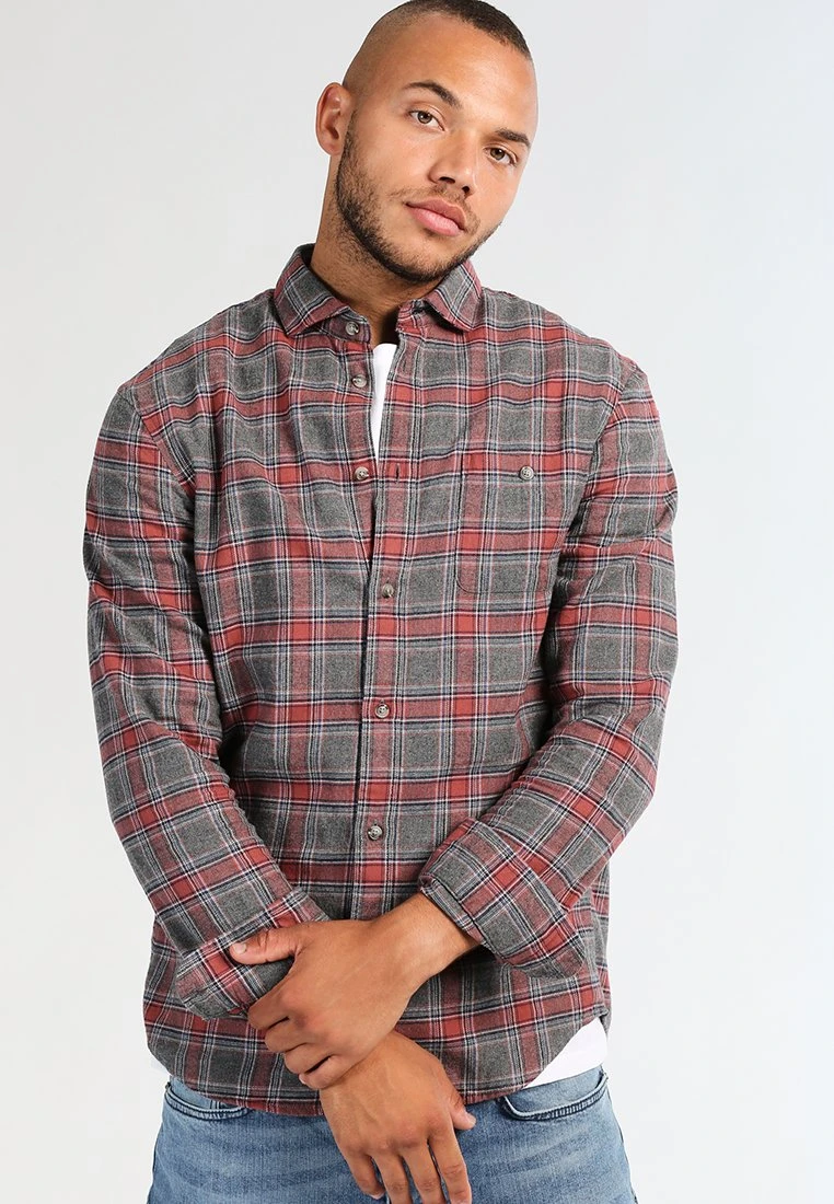 Pier One Overhemd - Grey/Coral 3 Pier One Overhemd - Grey/Coral