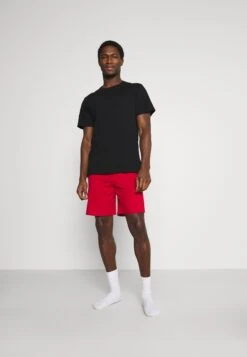 Pier One 3 Pack - Pyjamabroek - Black/Mottled Dark Grey/Red