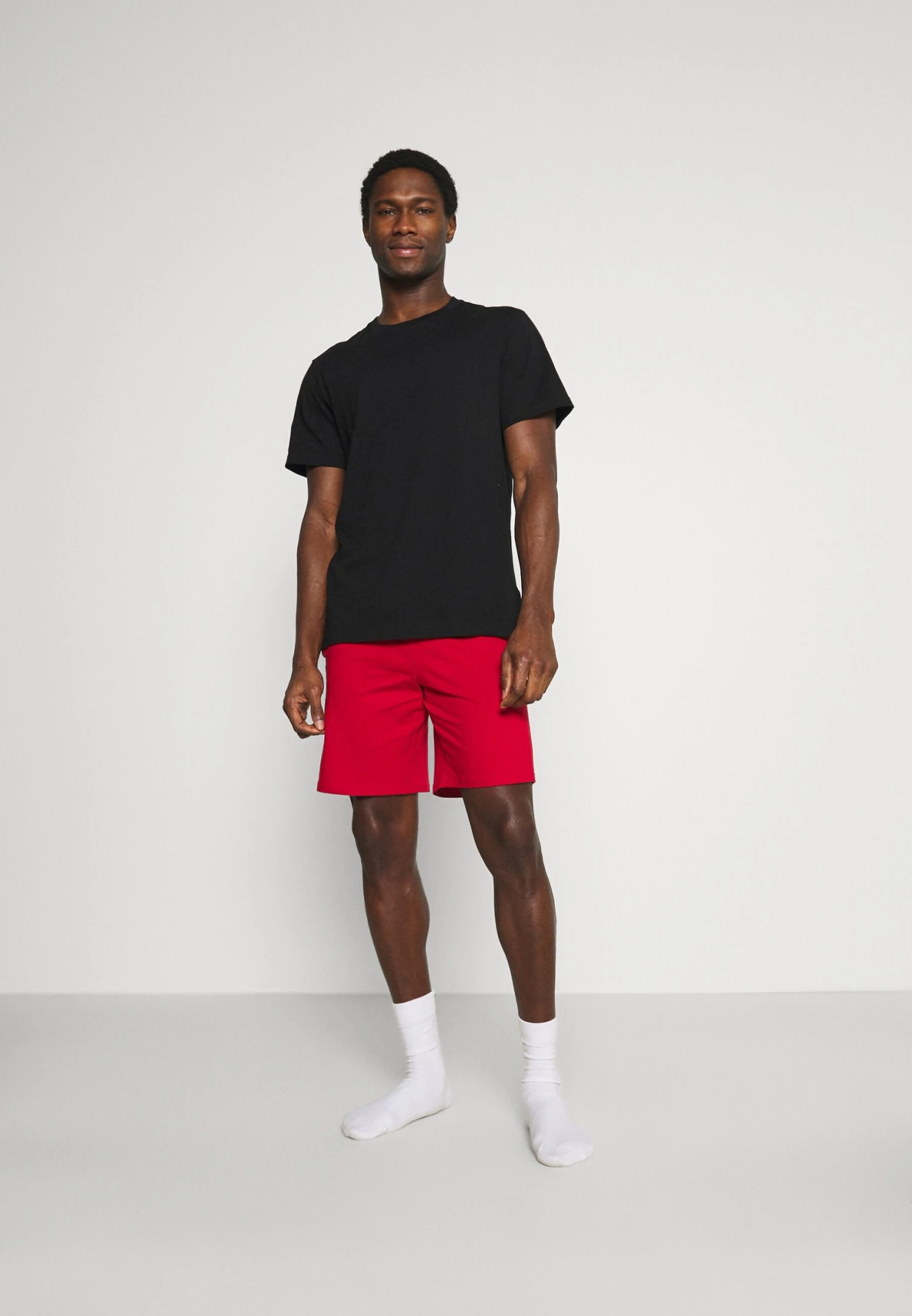 Pier One 3 Pack - Pyjamabroek - Black/Mottled Dark Grey/Red 3 Pier One 3 Pack - Pyjamabroek - Black/Mottled Dark Grey/Red