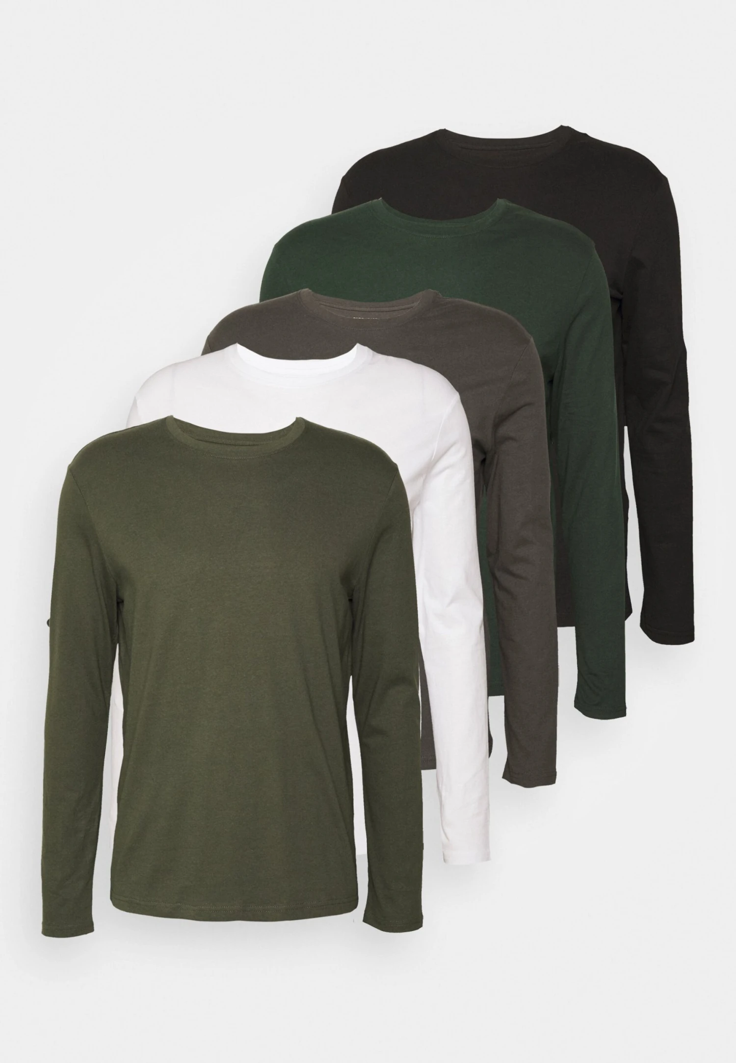 Pier One 5 Pack - Longsleeve - White/Dark Green/Light Green/Black 9 Pier One 5 Pack - Longsleeve - White/Dark Green/Light Green/Black - Afbeelding 7