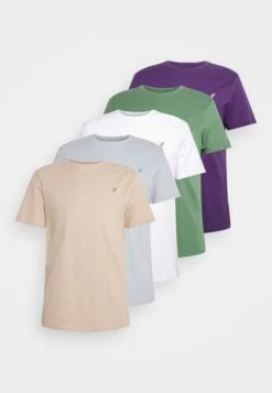 Pier One Unisex 5 Pack - T-Shirt Basic - Light Blue/Purple/White 14 Pier One Unisex 5 Pack - T-Shirt Basic - Light Blue/Purple/White -Pier One 4dab7af2179d4e539c84571a9836ad97