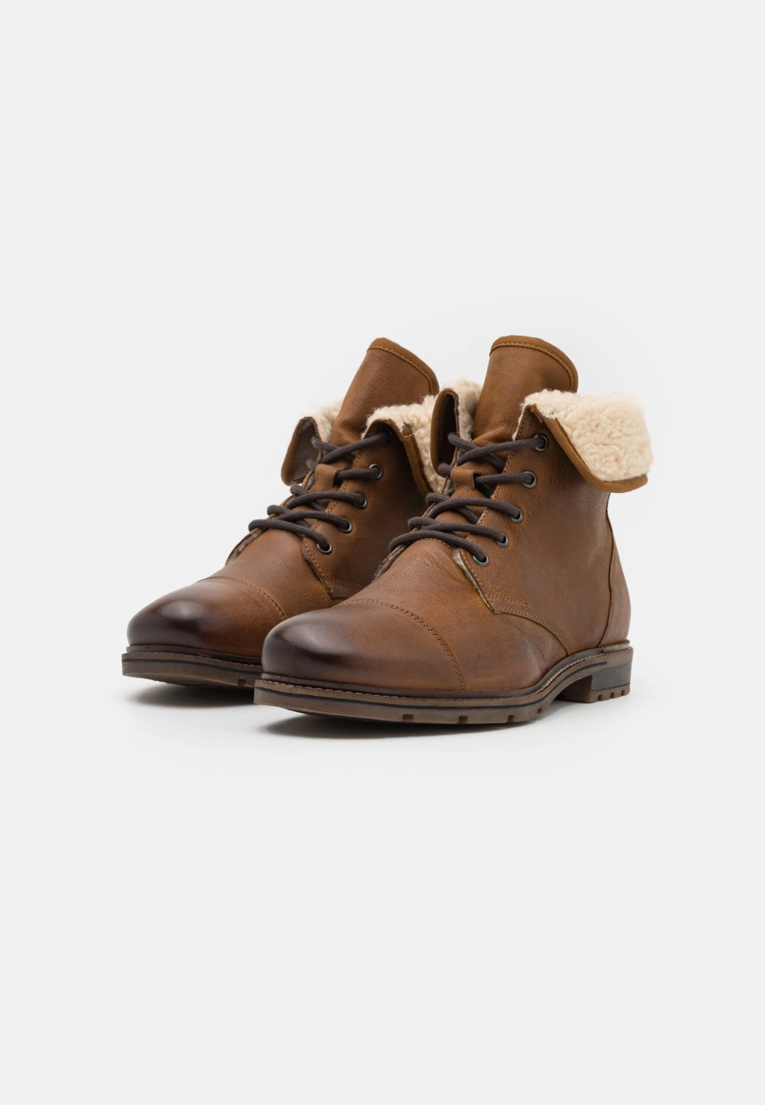 Pier One Leather - Veterboots - Camel 4 Pier One Leather - Veterboots - Camel - Afbeelding 2
