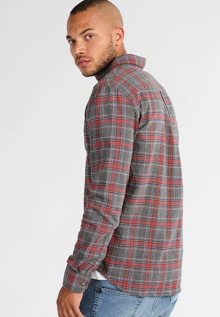 Pier One Overhemd - Grey/Coral 5 Pier One Overhemd - Grey/Coral - Afbeelding 3