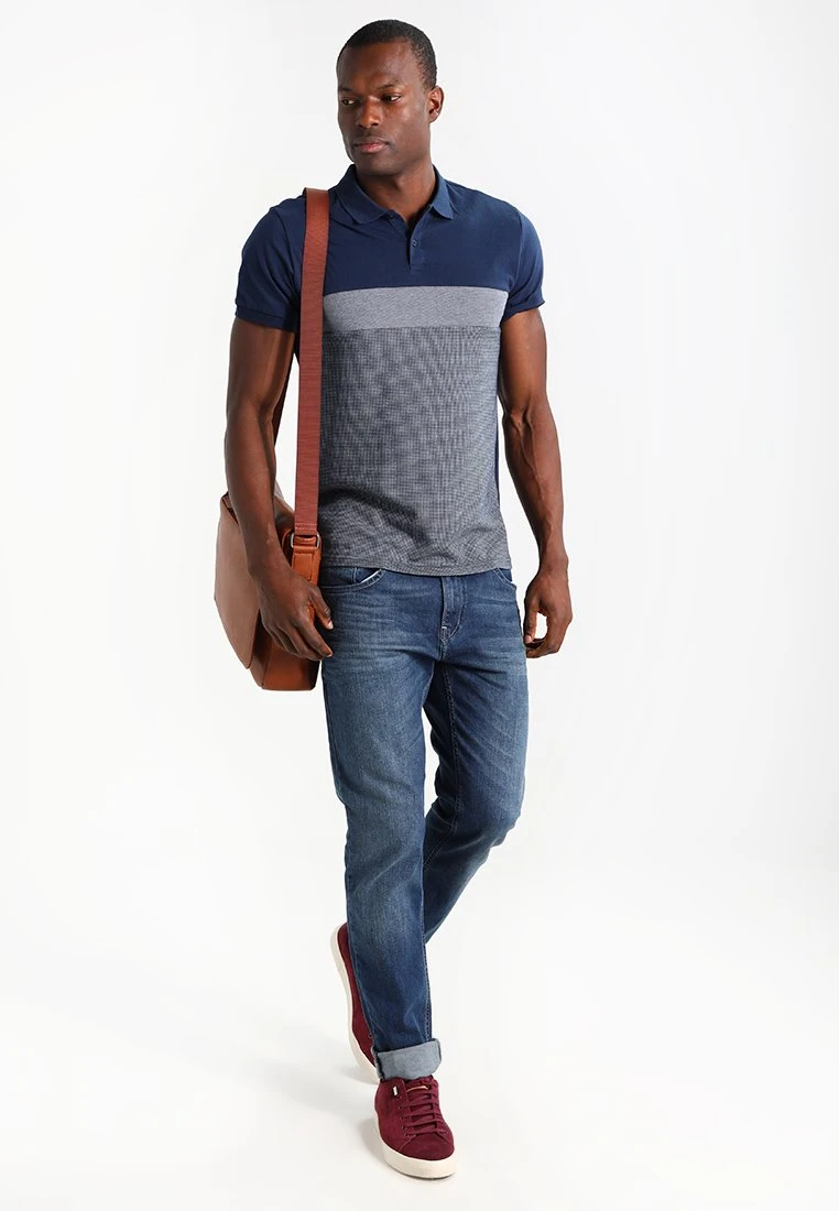 Pier One Poloshirt - Dark Blue/Mottled Grey 4 Pier One Poloshirt - Dark Blue/Mottled Grey - Afbeelding 2