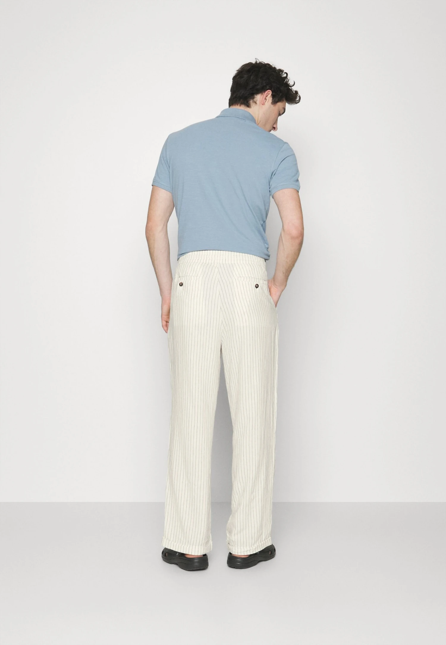 Pier One Drawcord Trousers Linen Blend - Broek - Off-White 5 Pier One Drawcord Trousers Linen Blend - Broek - Off-White - Afbeelding 3