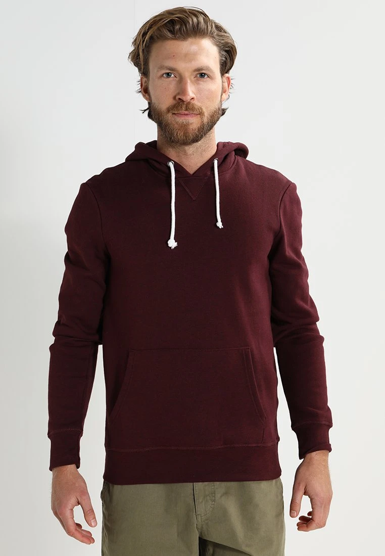 Pier One Hoodie - Bordeaux Melange 3 Pier One Hoodie - Bordeaux Melange