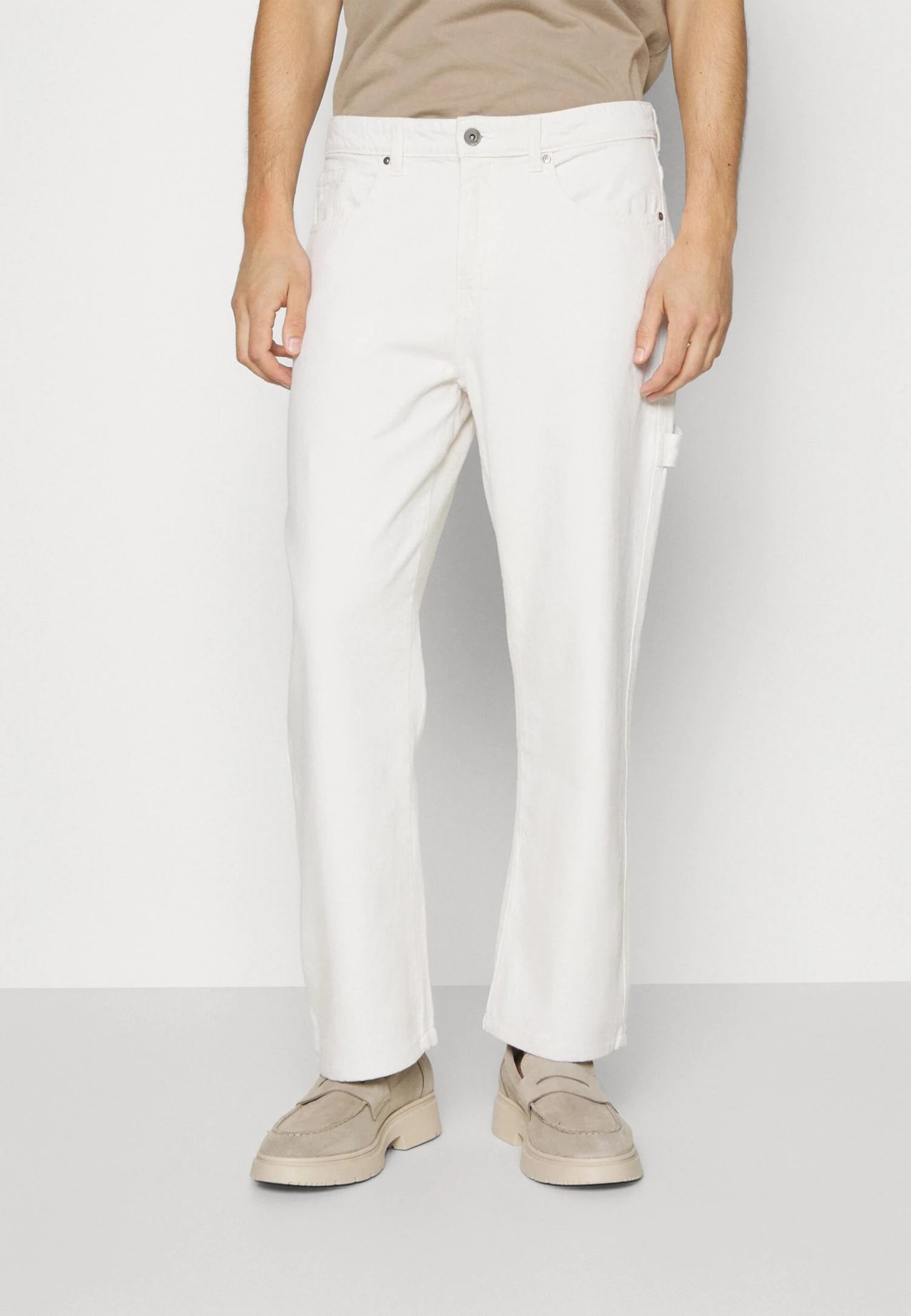 Pier One Carpenter Colored Twill- Straight Leg Jeans - Off-White 3 Pier One Carpenter Colored Twill- Straight Leg Jeans - Off-White
