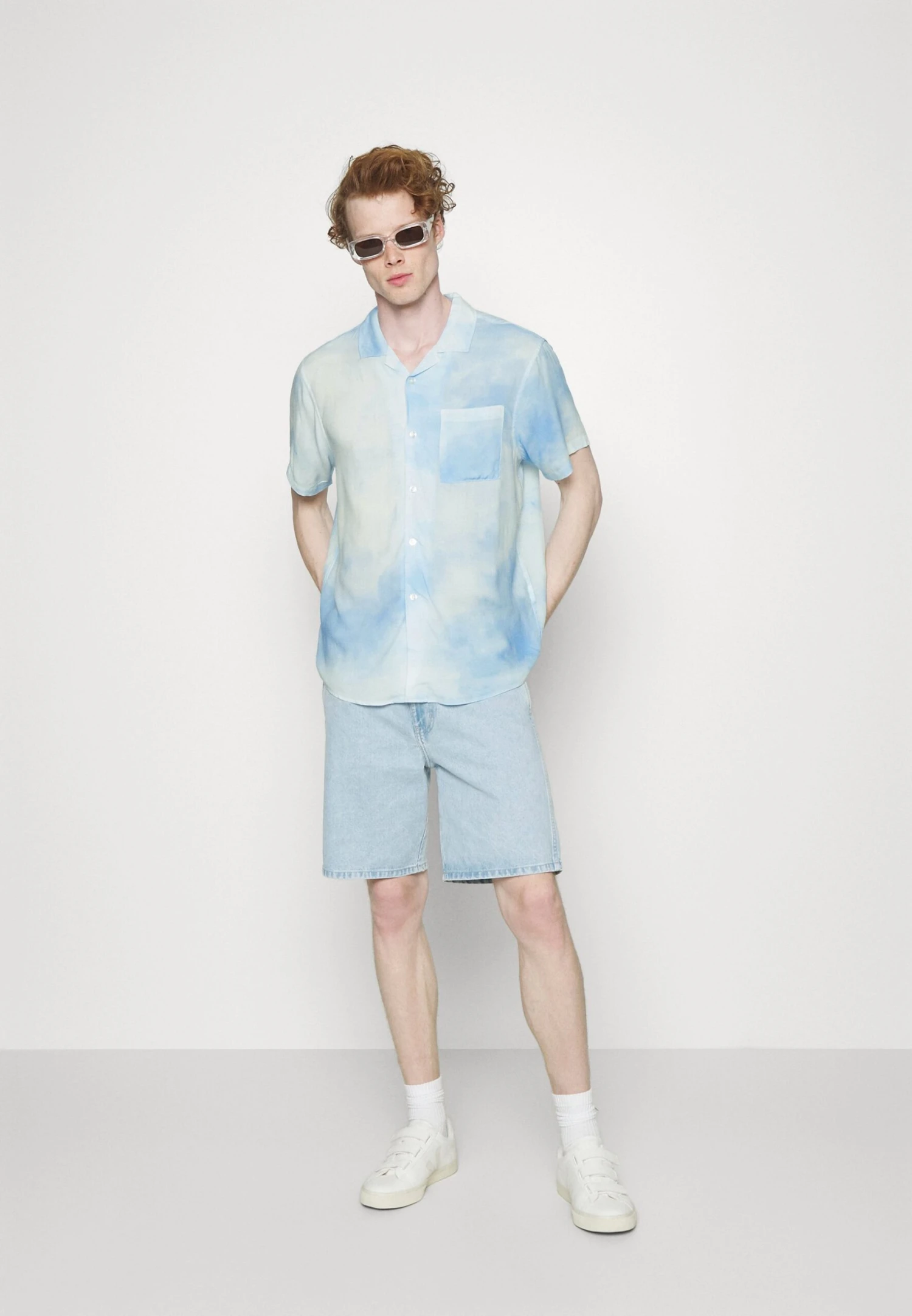 Pier One Overhemd - White/Light Blue 4 Pier One Overhemd - White/Light Blue - Afbeelding 2