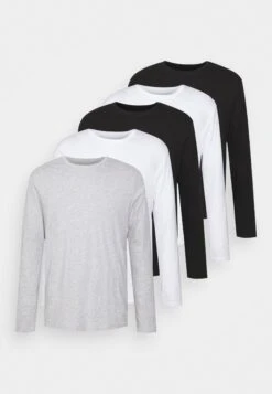 Pier One 5 Pack - Longsleeve - Light Grey/White/Black 15 Pier One 5 Pack - Longsleeve - Light Grey/White/Black -Pier One 89a801e7bd5f4f2d8a995f5d7c394e4a