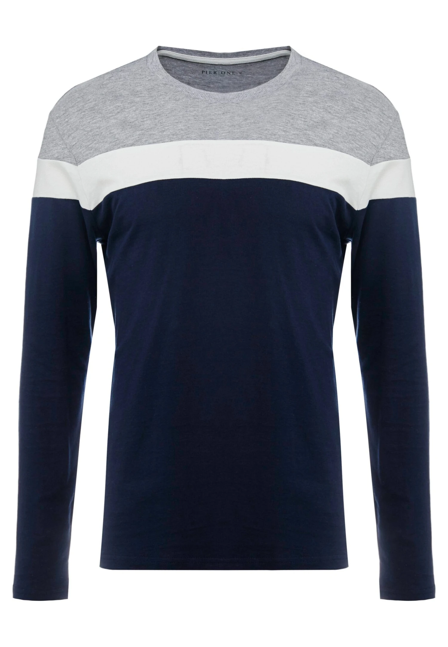 Pier One Longsleeve - Grey/Dark Blue 6 Pier One Longsleeve - Grey/Dark Blue - Afbeelding 4