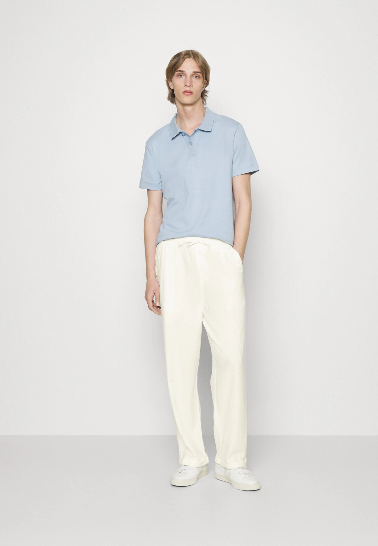 Pier One Drawcord Trousers Linen Blend - Broek - White 4 Pier One Drawcord Trousers Linen Blend - Broek - White - Afbeelding 2