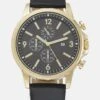 Pier One Unisex - Chronograaf - Black/Gold-Coloured -Pier One acfdb02619d04ae39153a602c03f6f6e