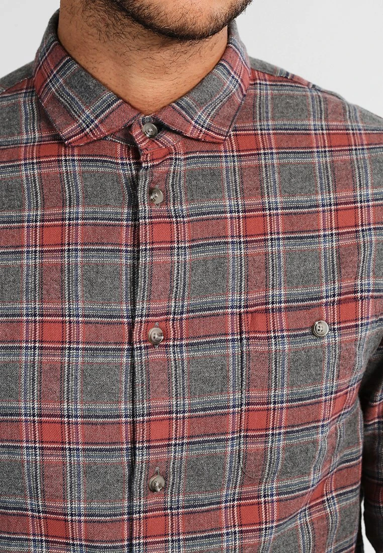 Pier One Overhemd - Grey/Coral 6 Pier One Overhemd - Grey/Coral - Afbeelding 4