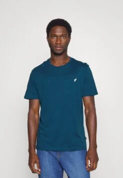 Pier One 5 Pack - T-Shirt Basic - White/Blue/Stone -Pier One b839b6722acb4810893aab216141f42b