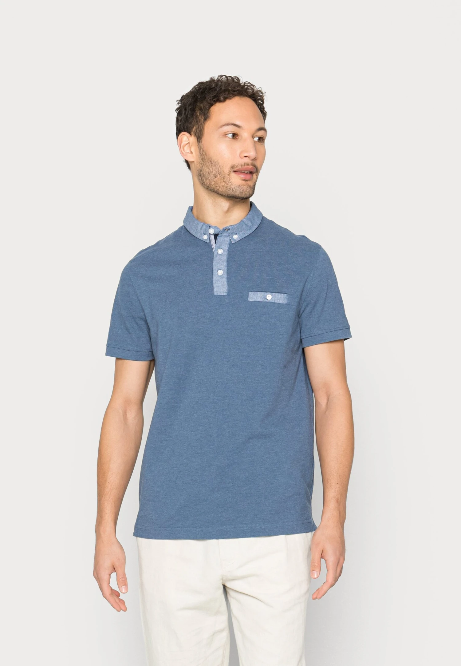 Pier One Poloshirt - Dark Blue/Light Blue 3 Pier One Poloshirt - Dark Blue/Light Blue