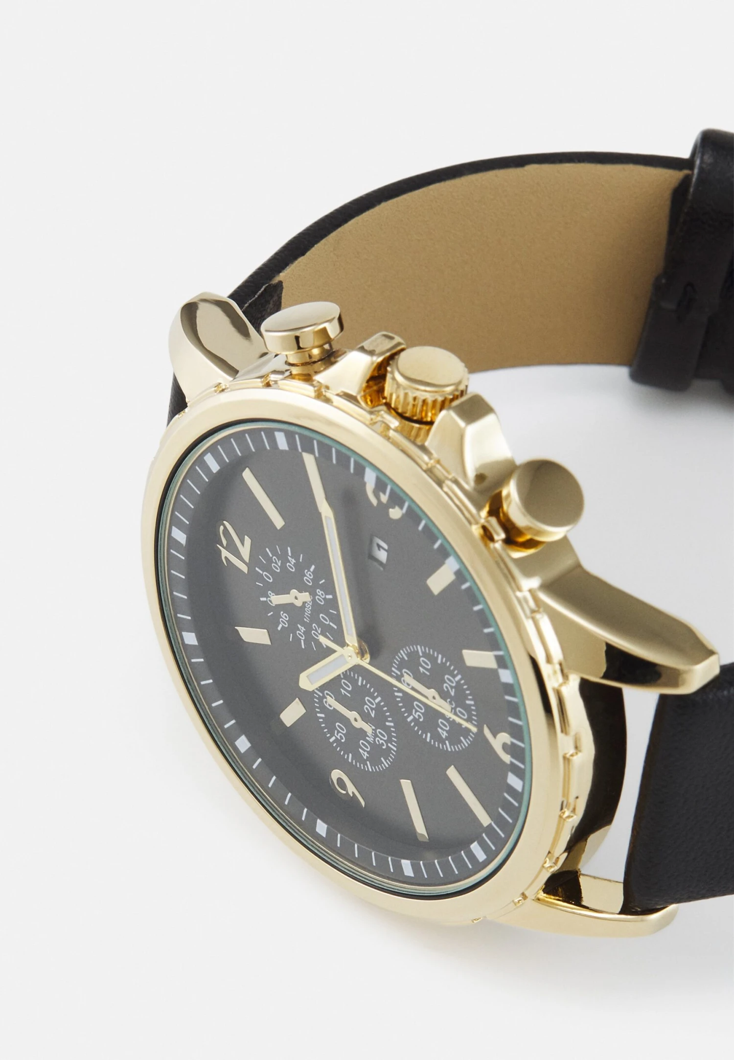 Pier One Unisex - Chronograaf - Black/Gold-Coloured 6 Pier One Unisex - Chronograaf - Black/Gold-Coloured - Afbeelding 4