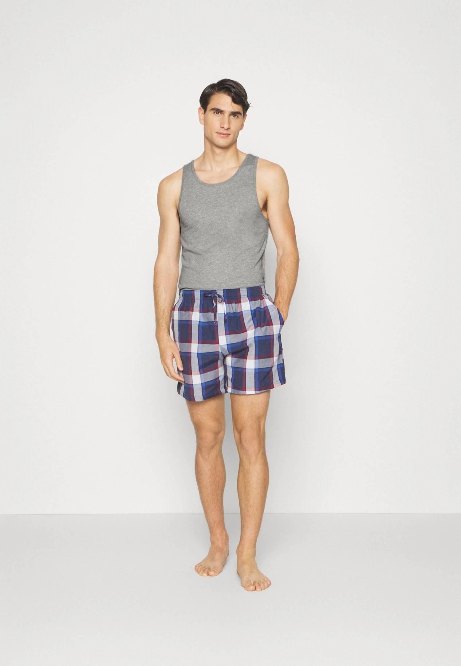 Pier One Rib Vestlue - Hemd - Grey/White/Blue 4 Pier One Rib Vestlue - Hemd - Grey/White/Blue - Afbeelding 2